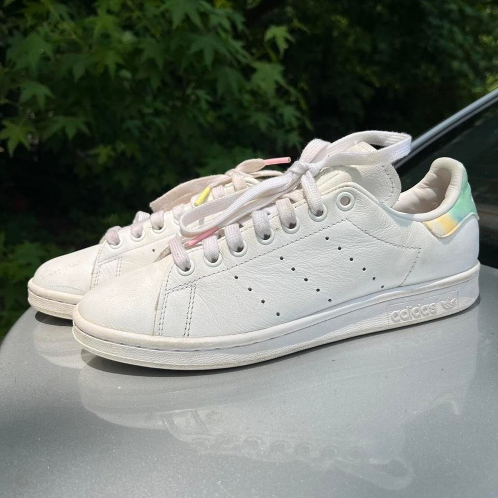 Adidas Stan Smith trainers in white and multi-colour